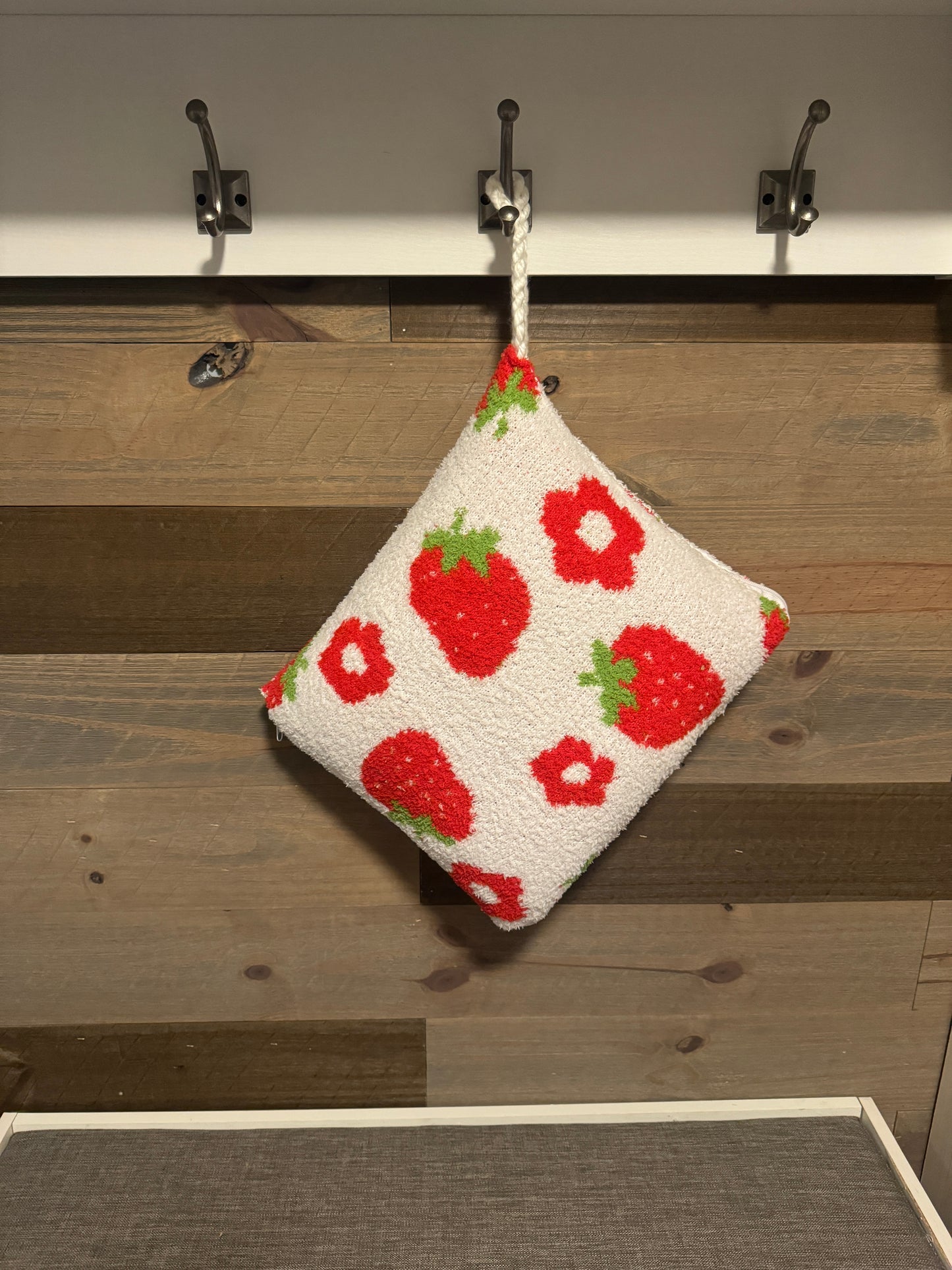 Strawberry & Flower Blanket Pillow (50x70)