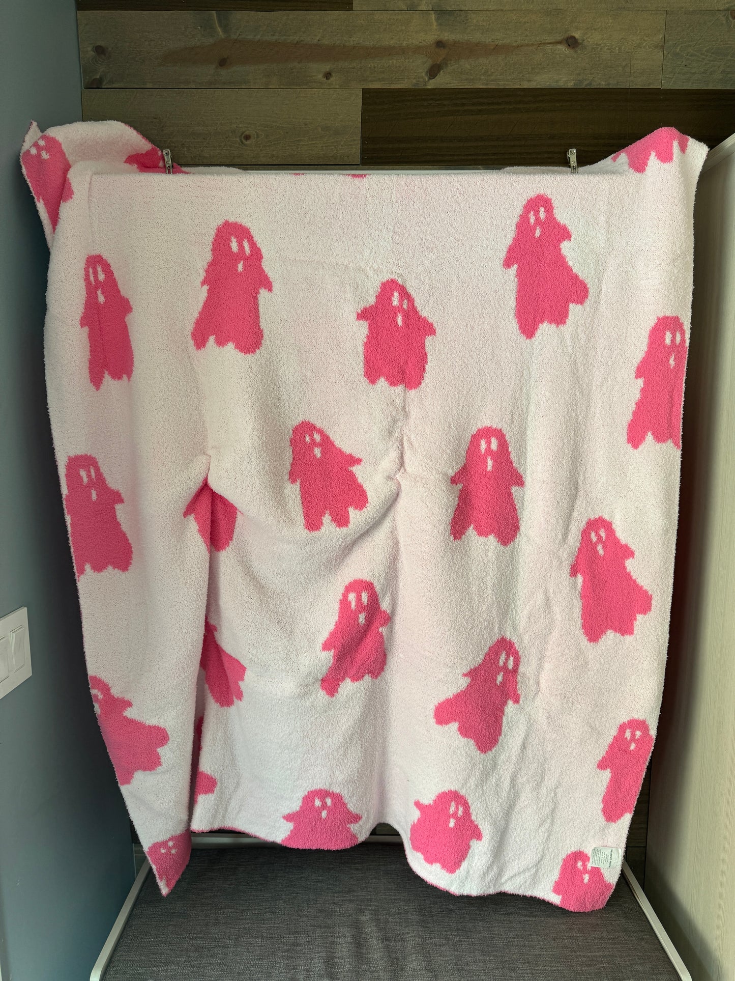 Pink Ghost Blanket Pillow (50x60)