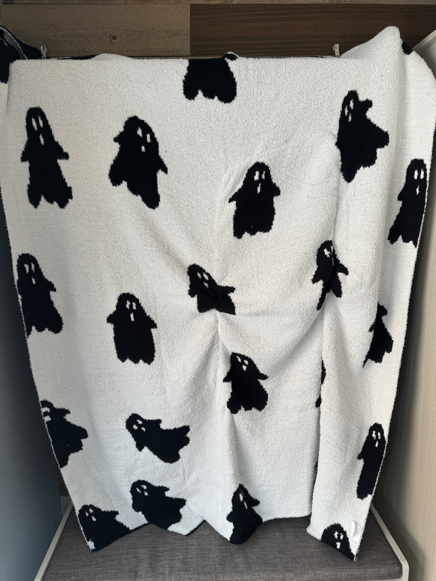 Black Ghost Blanket Pillow (50x60)