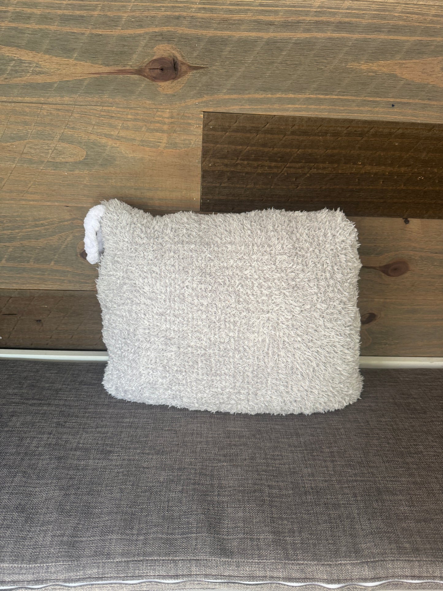 Gray Blanket Pillow with Handle (50x60)