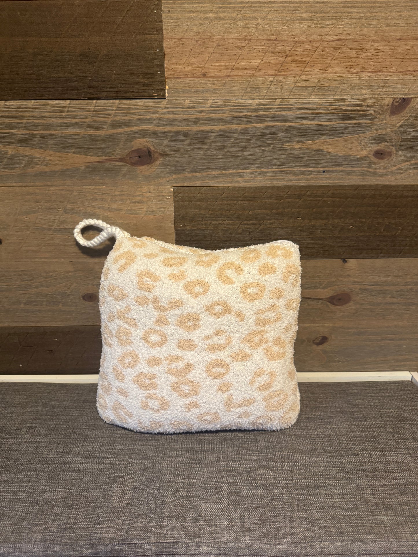 Tan Cheetah Blanket Pillow (50x70) with Handle