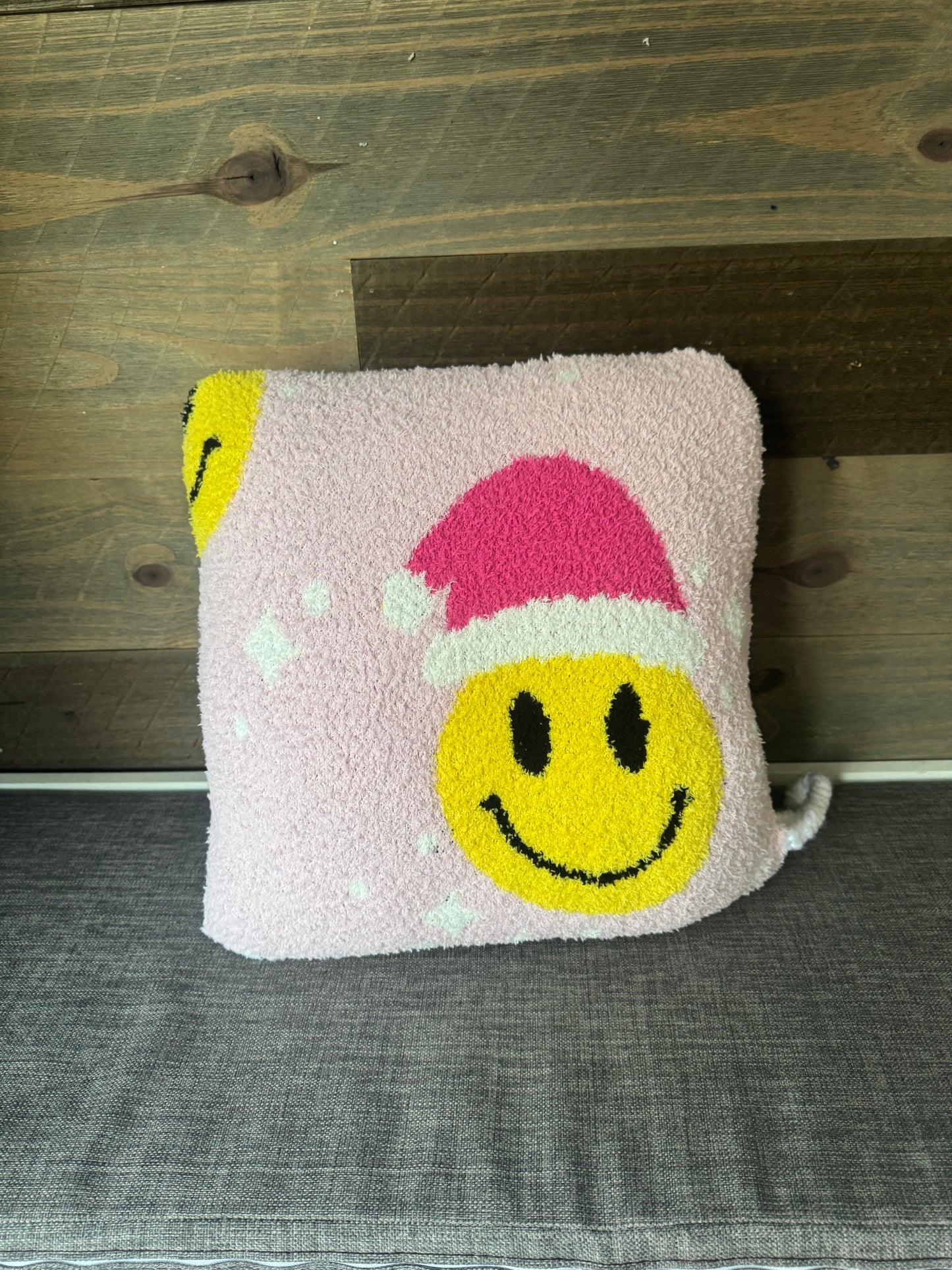 Smile Santa Hat Blanket Pillow (50x70)