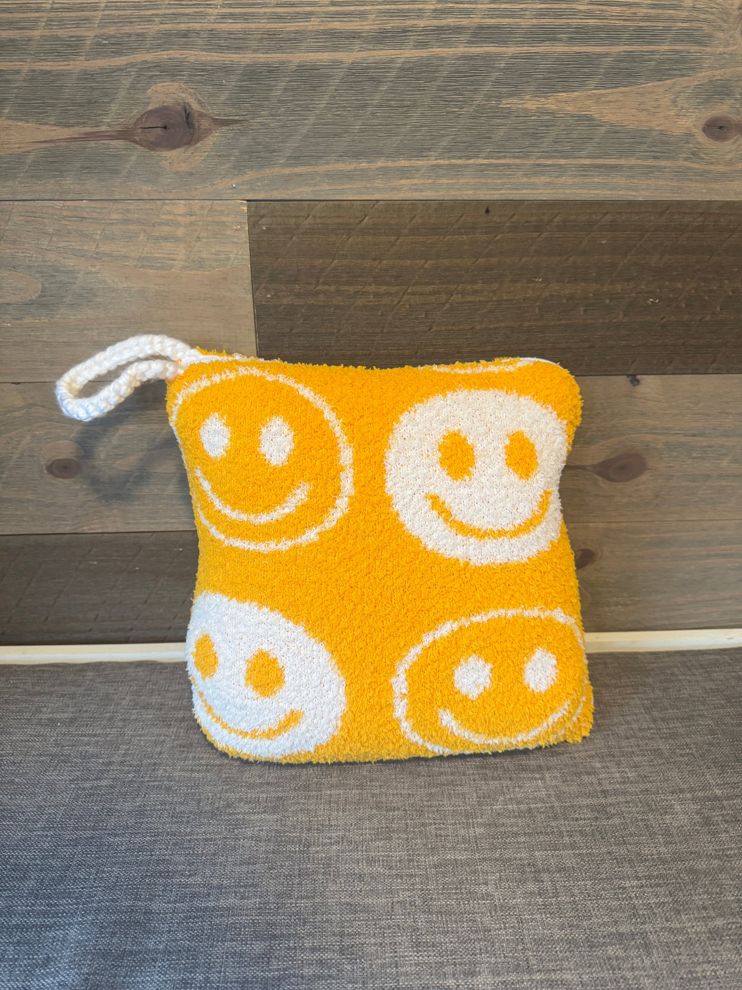 Golden Yellow Smile Blanket Pillow (50x60)