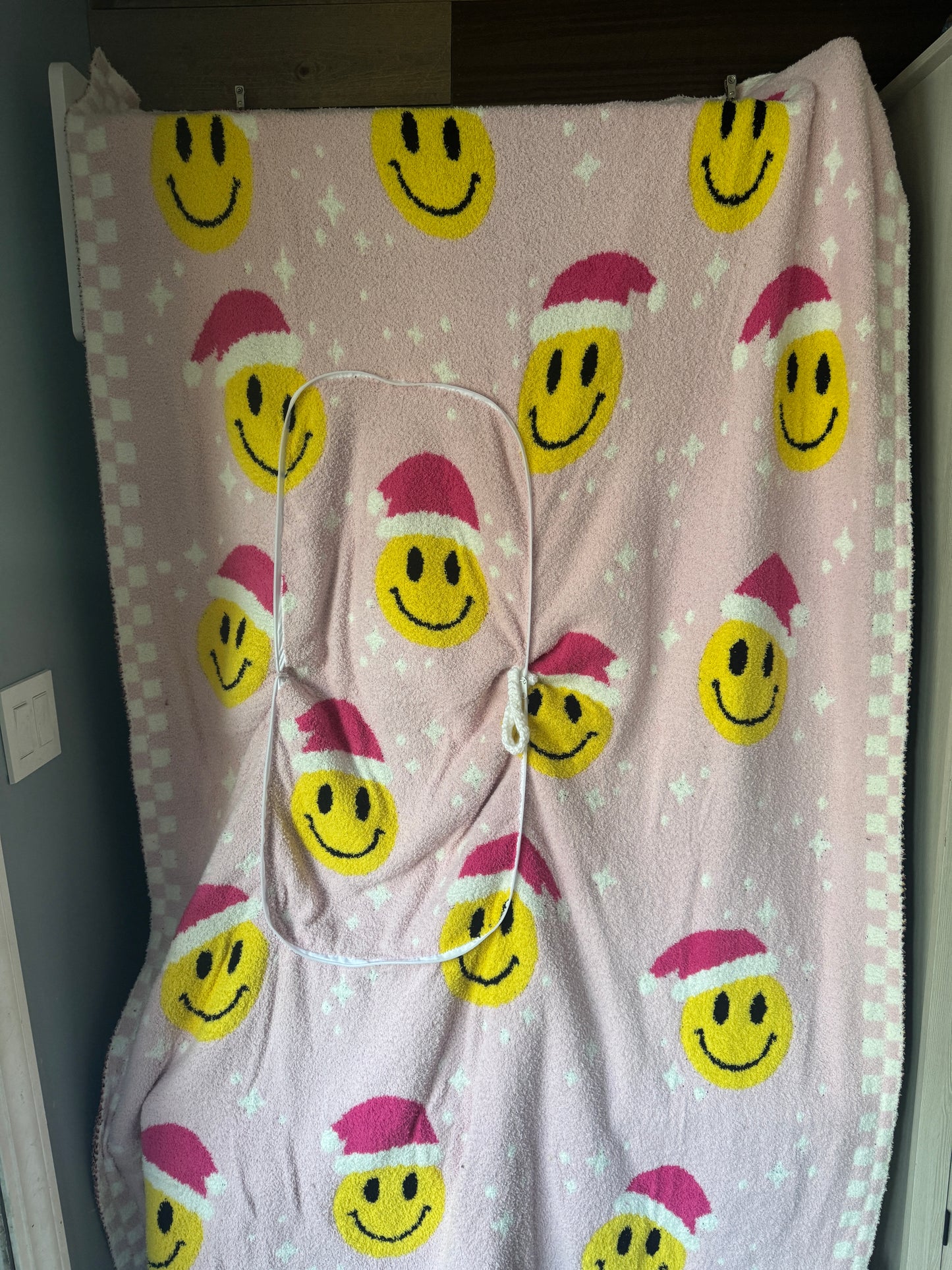 Smile Santa Hat Blanket Pillow (50x70)