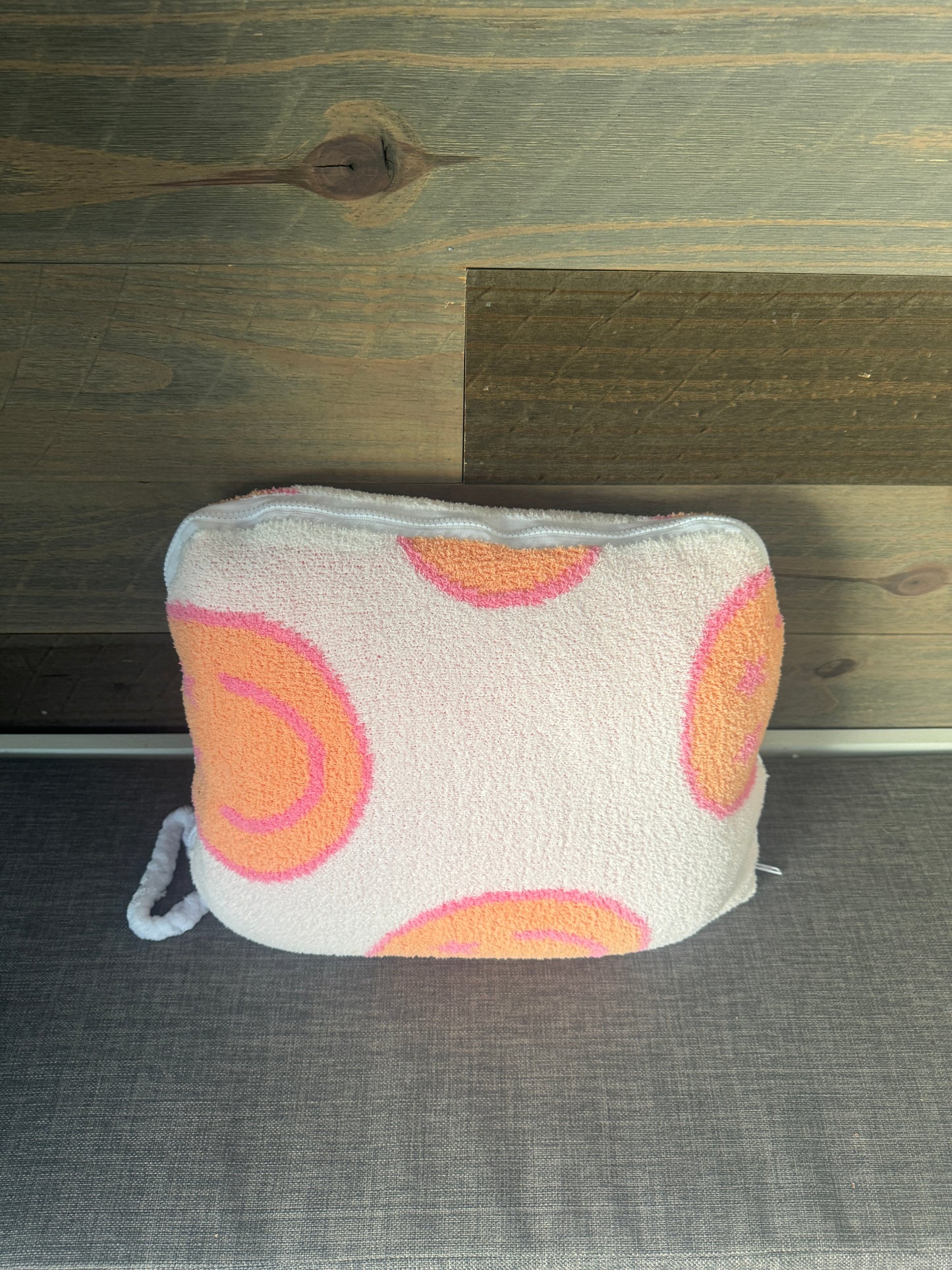 Orange Smile Blanket Pillow (50x70)- White Zipper