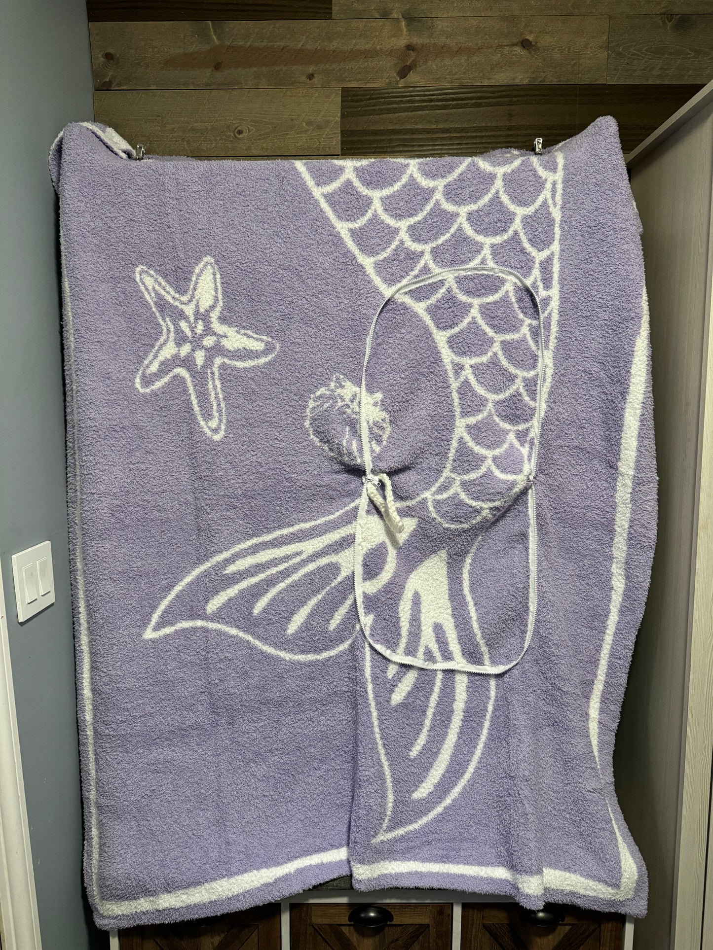 Purple Mermaid Blanket Pillow (50x60)