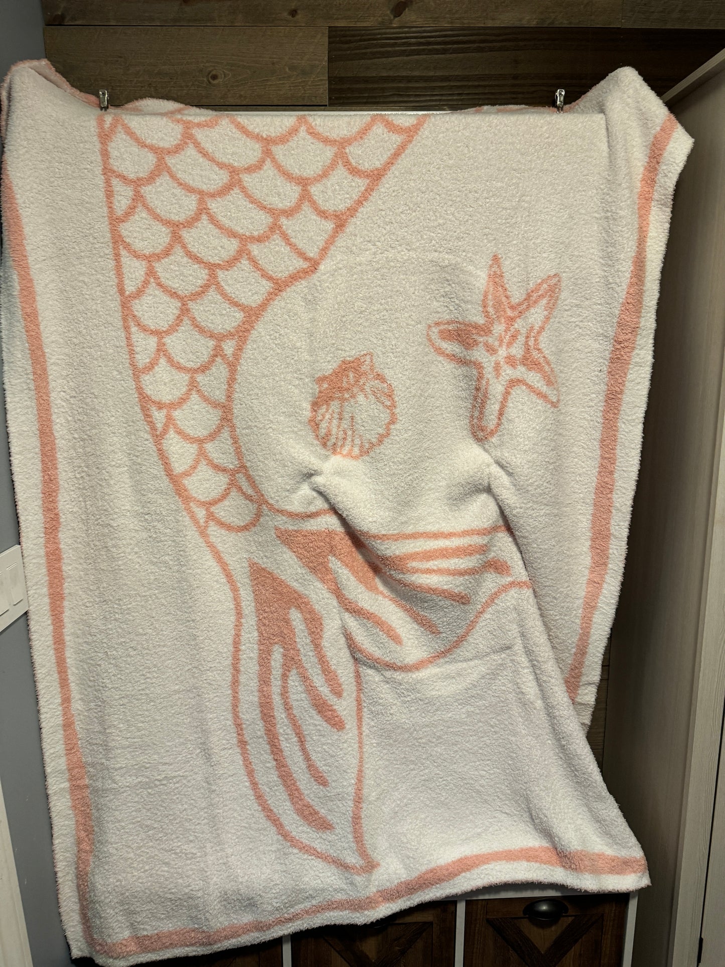 Pink Mermaid Blanket Pillow (50x60)