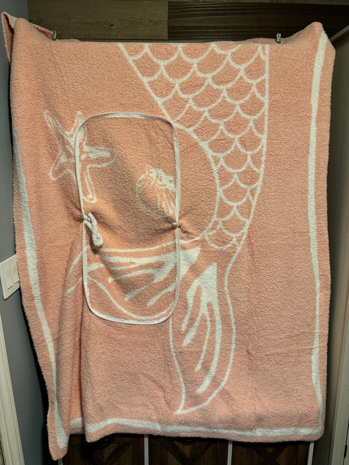 Pink Mermaid Blanket Pillow (50x60)