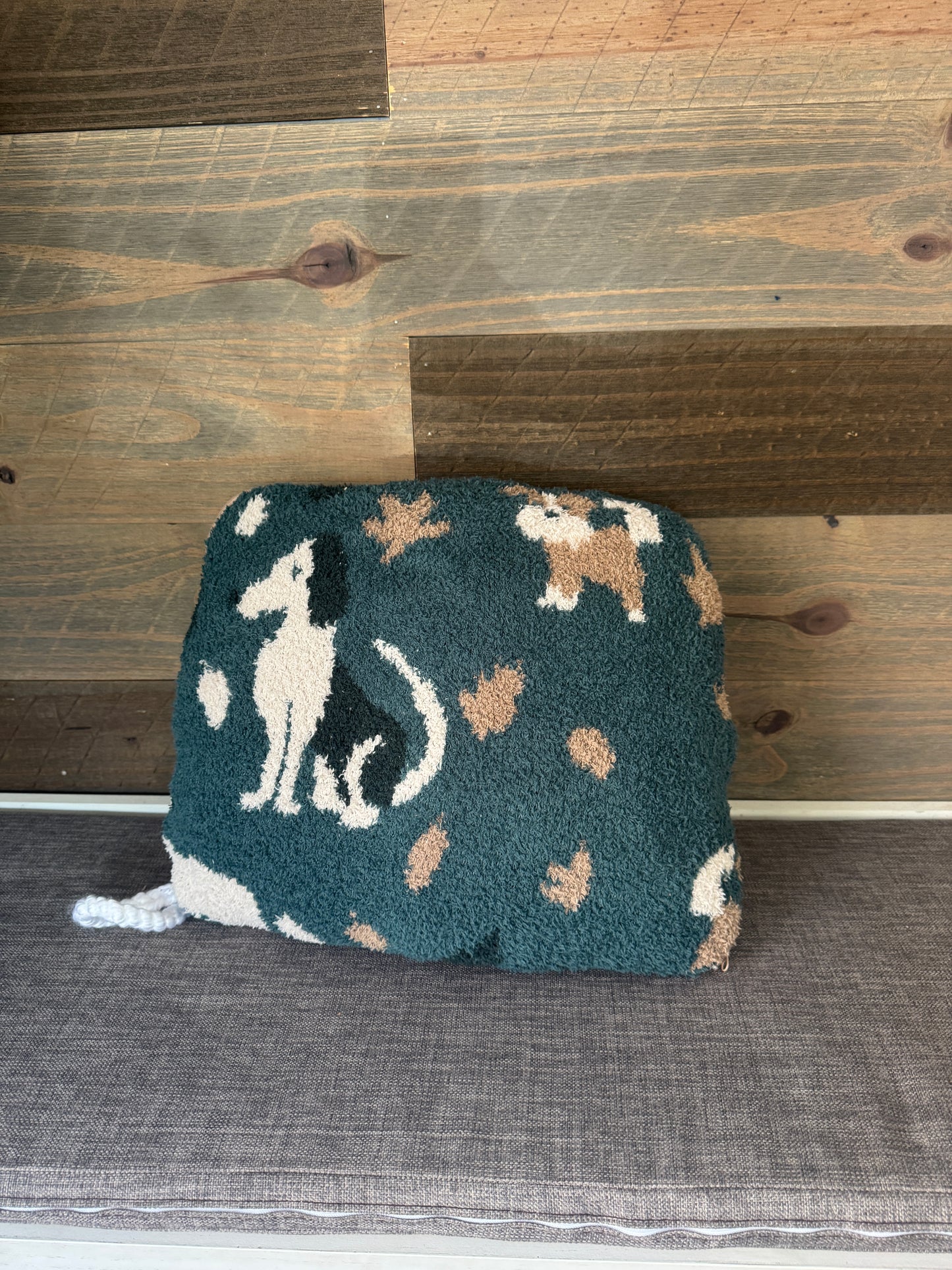 Green Dog Blanket Pillow (50x70)