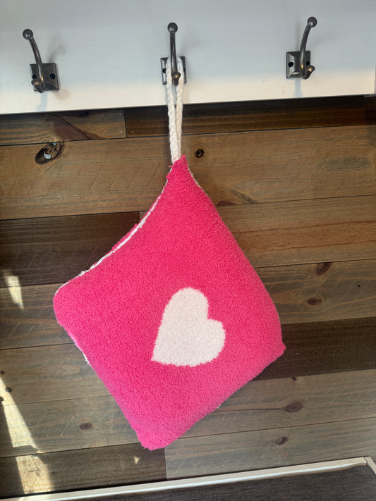 Pink Heart Blanket Pillow (50x70)