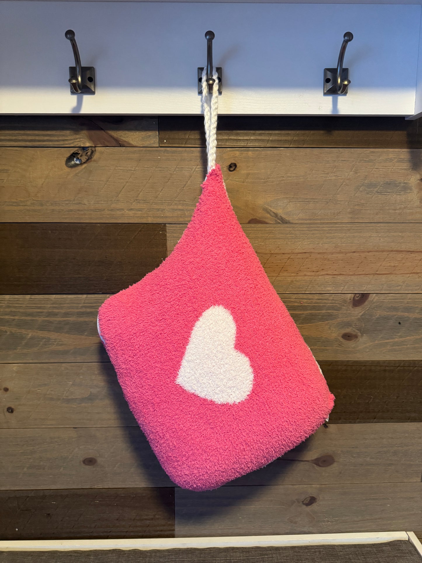 Pink Heart Blanket Pillow (50x70)