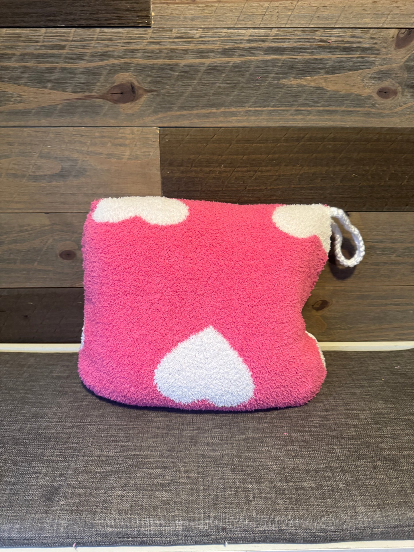 Pink Heart Blanket Pillow (50x70)