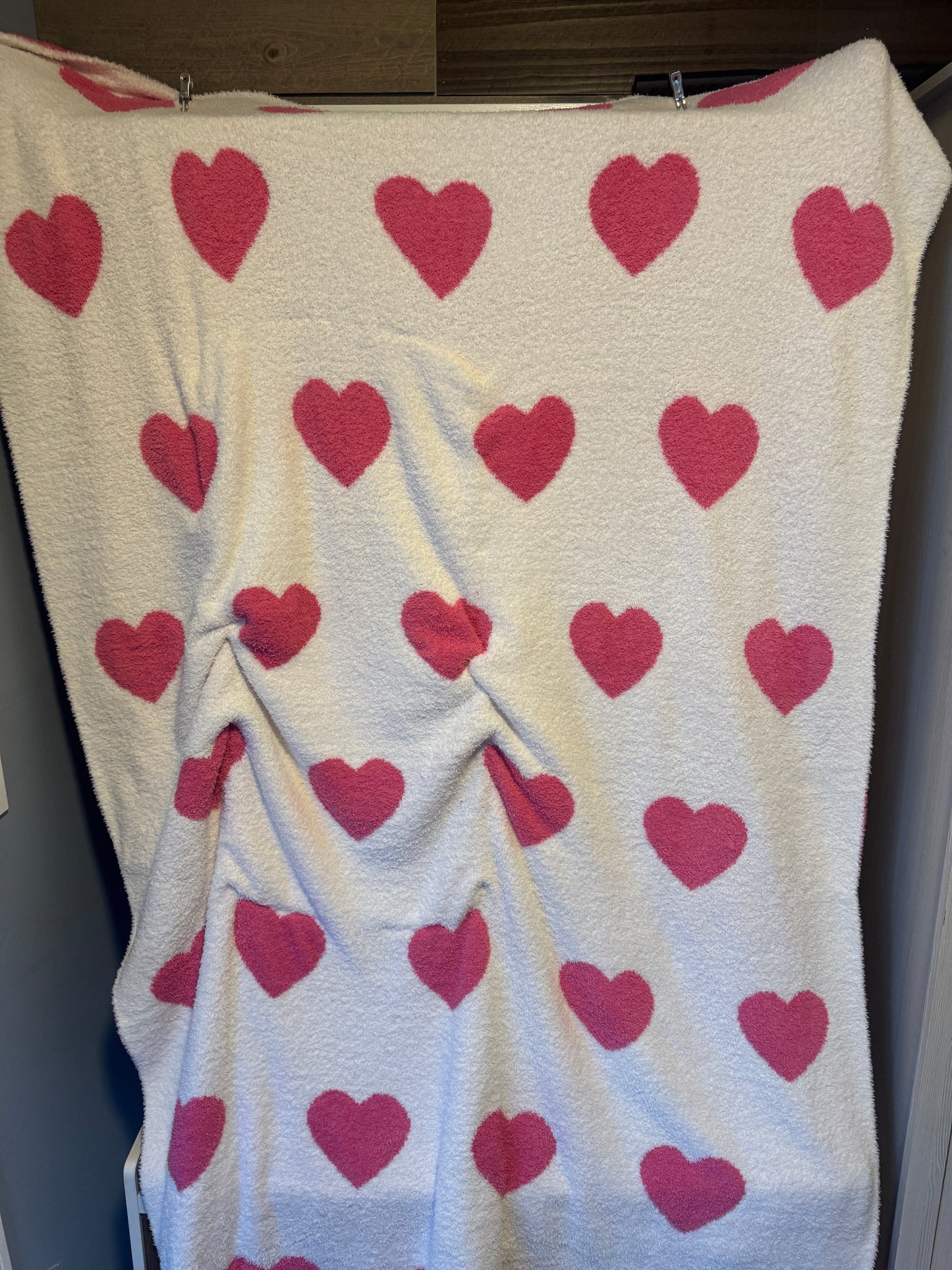 Pink Heart Blanket Pillow (50x70)