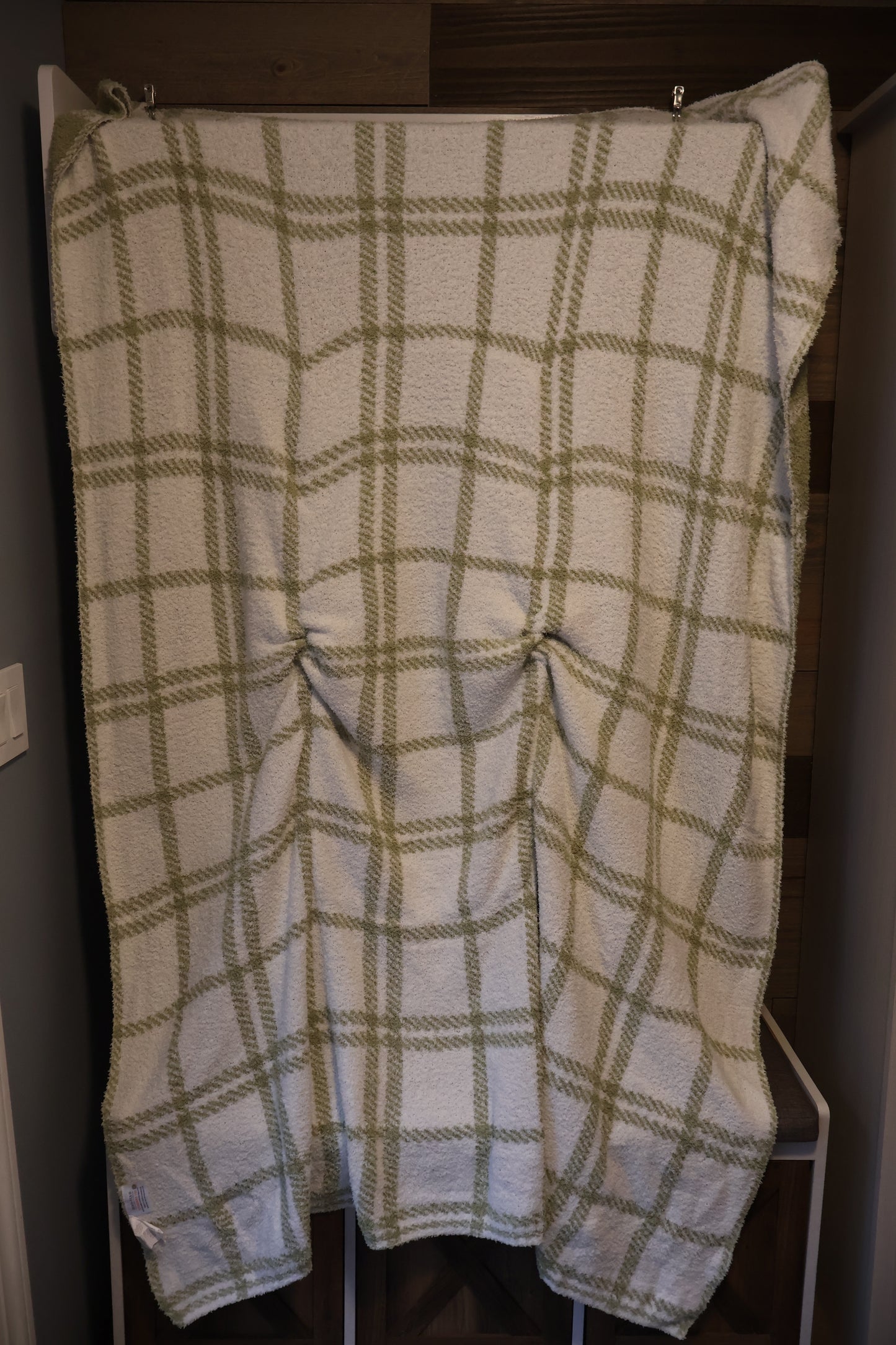 Green Plaid Blanket Pillow (50x60)