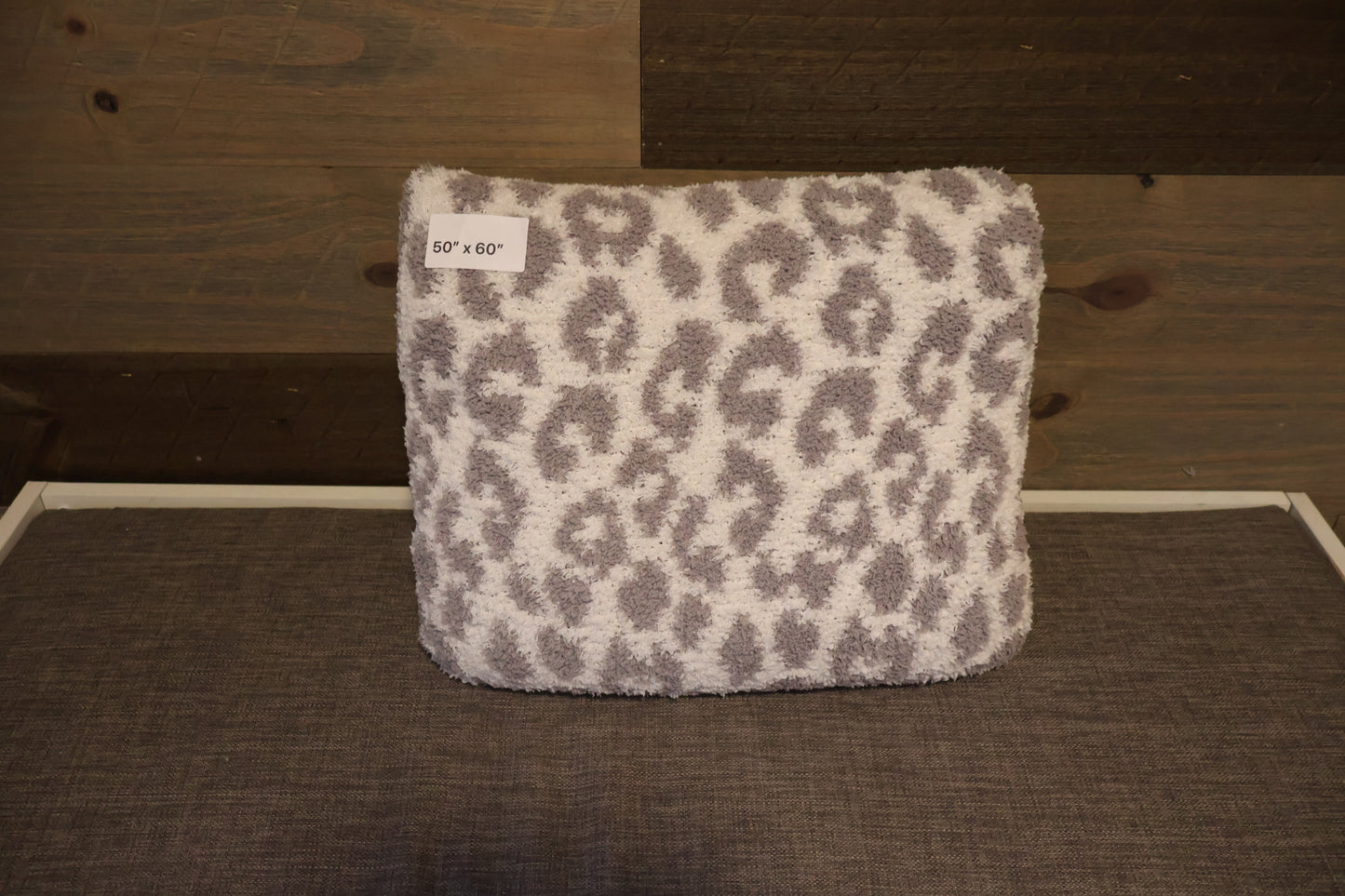 Gray Cheetah Blanket Pillow (50x60)