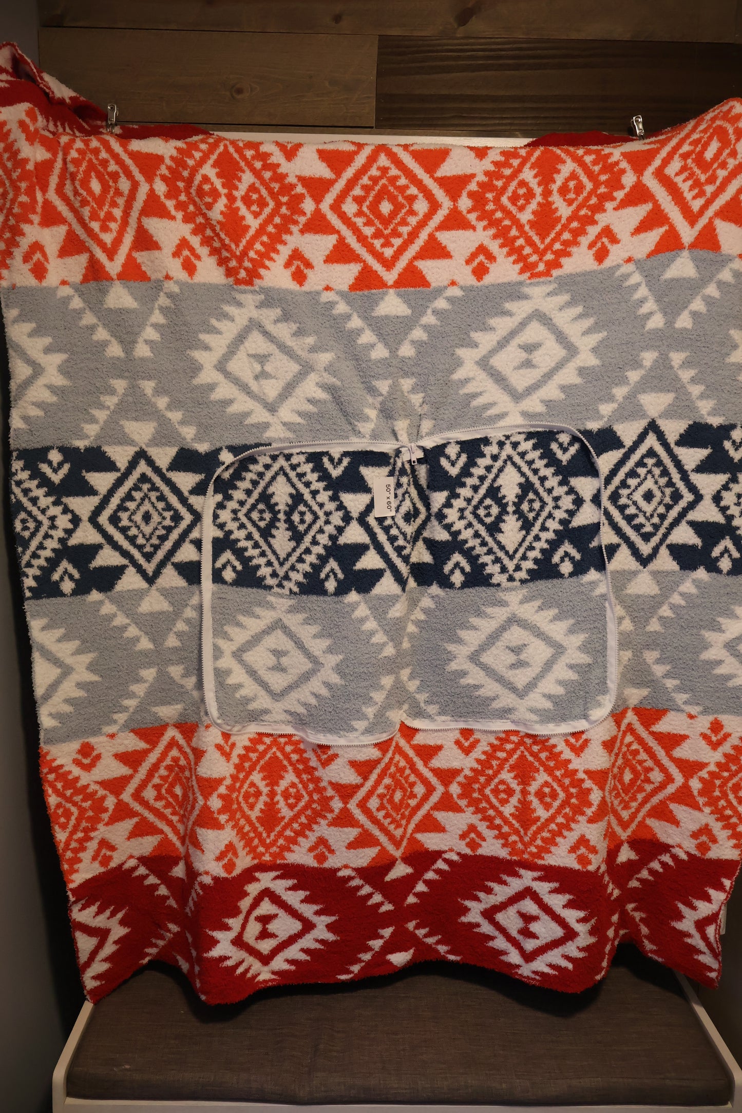 Blue Aztec Blanket Pillow (50x60)